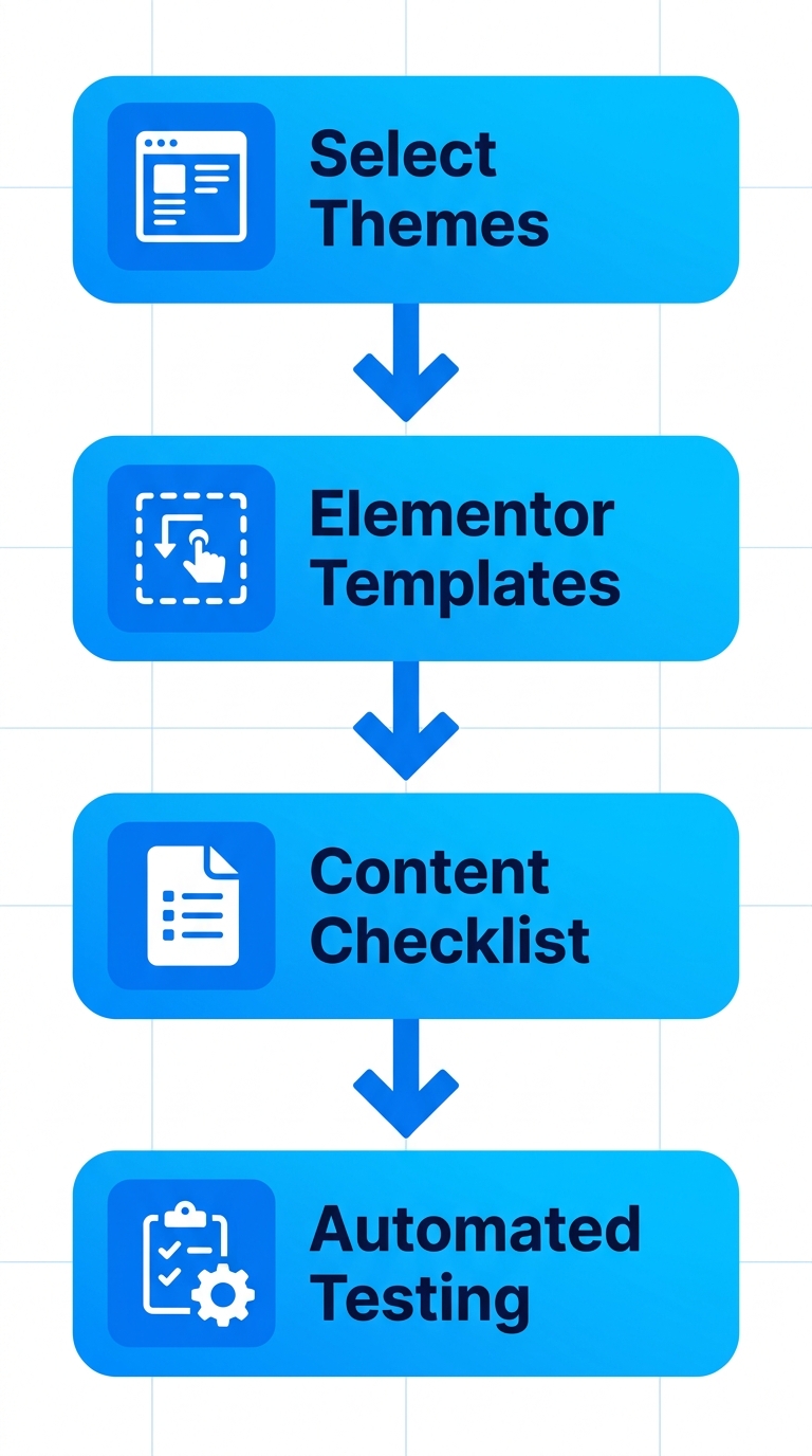 Four-stage process for planning and launching a professional WordPress website