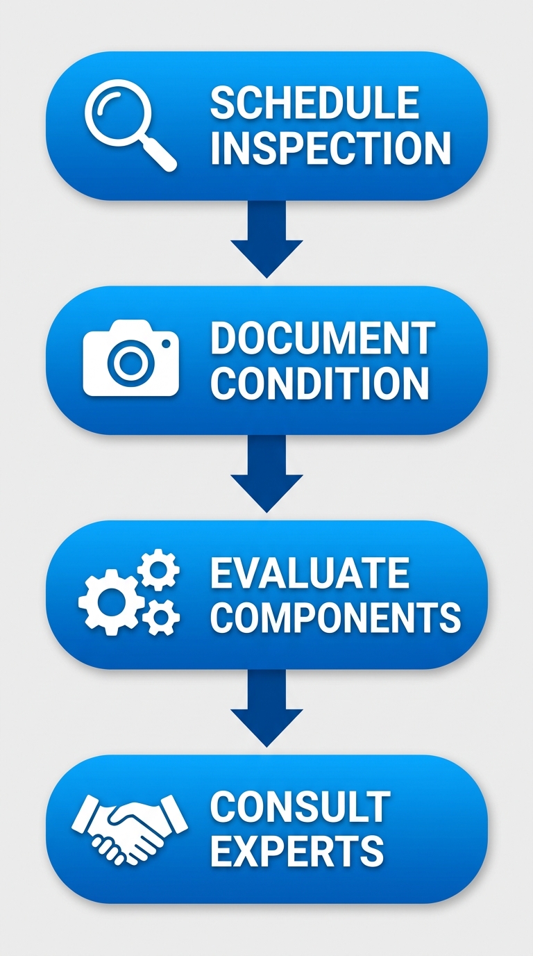 Bar chart comparing commercial roofing repair costs, materials, and installation times across Canoga Park, Oak Park, and Westlake Village