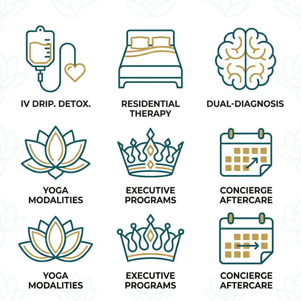 Icon grid of Altus Rehab treatment services