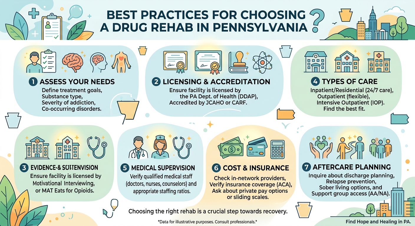 Professional comparison of outpatient treatment levels for selecting rehab in Pennsylvania