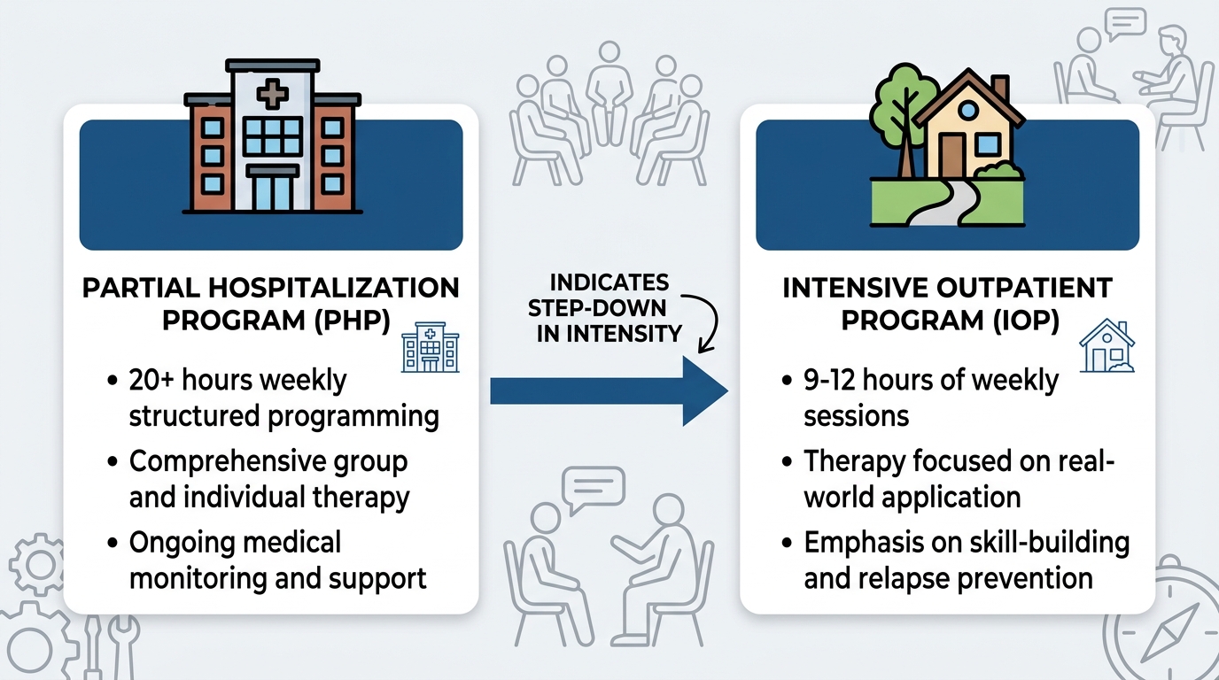 Comparison of Partial Hospitalization Program and Intensive Outpatient Program at Arrive Recovery Center