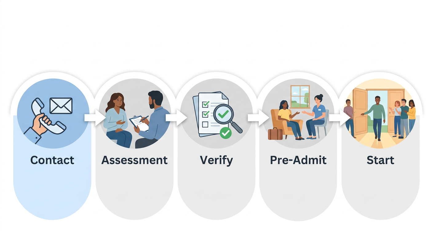 Five-step admission process for EMEND New Haven treatment program