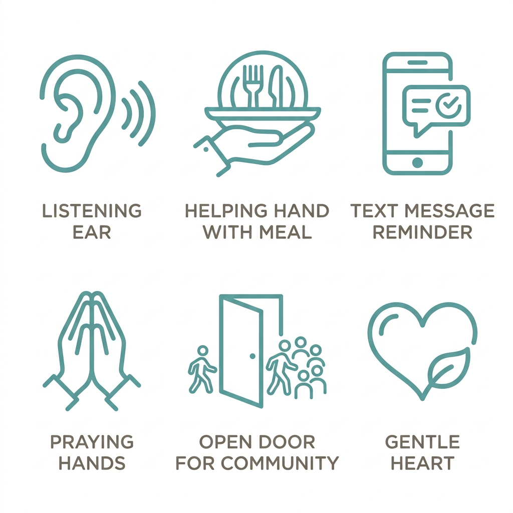 Visual guide to supportive actions for depression
