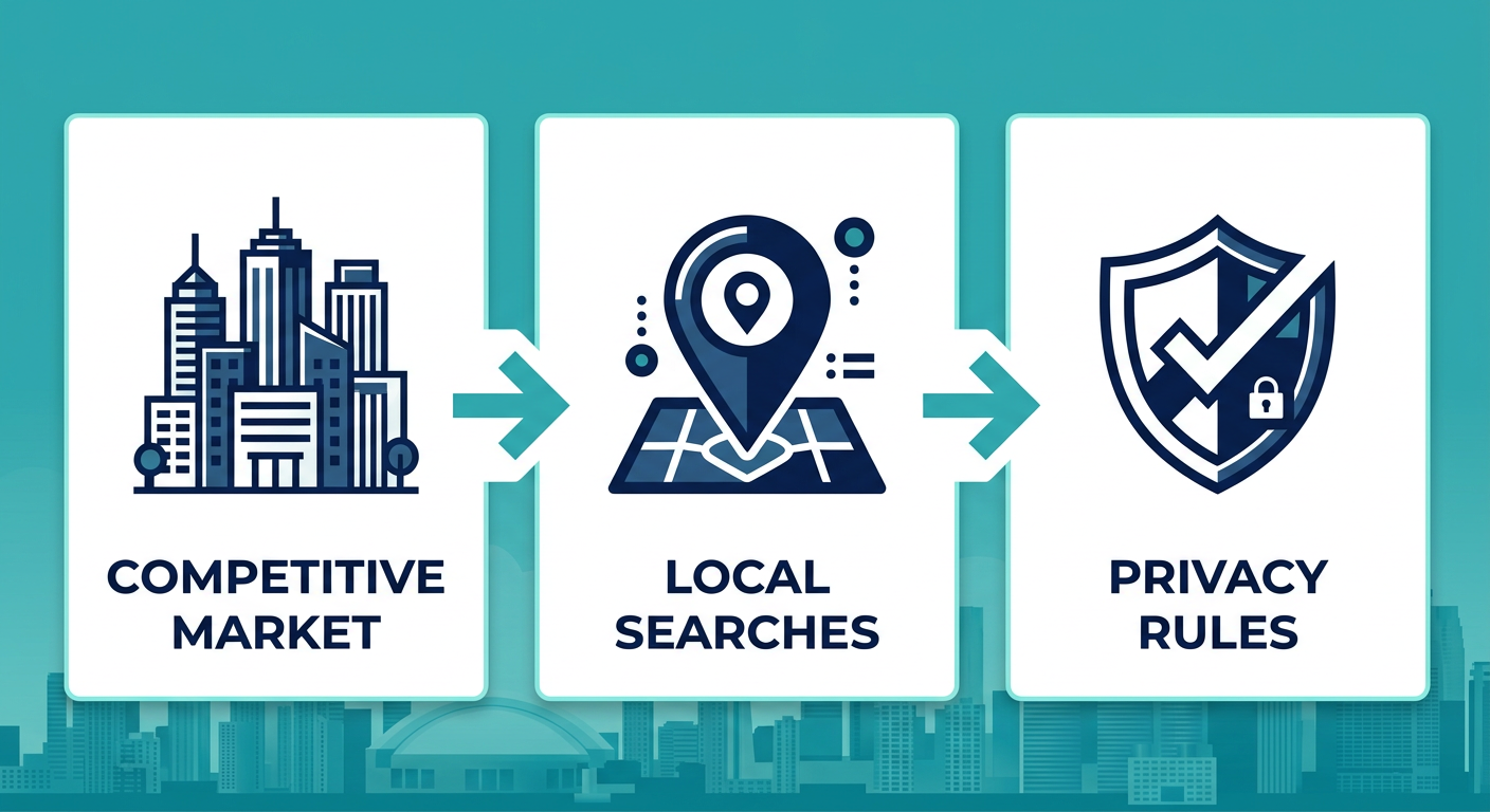 Web Design and Development in Toronto Three-step process flow for web design considerations in Toronto's competitive market