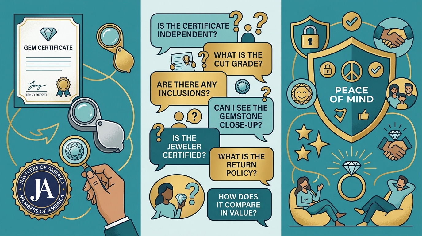 Infographic summarizing appraiser qualifications with three panels
