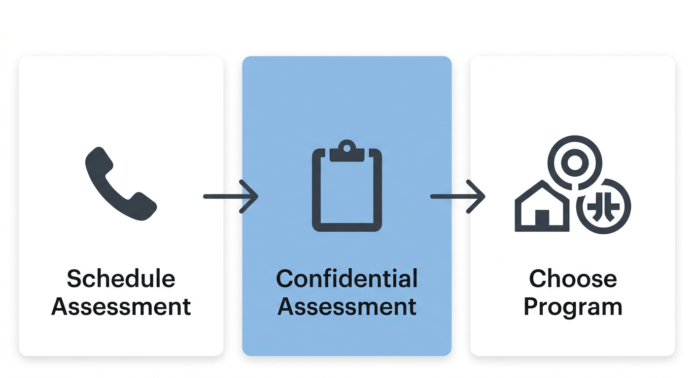 Three-step admission process for addiction treatment at Rosewood Recovery in Newtown, Pennsylvania