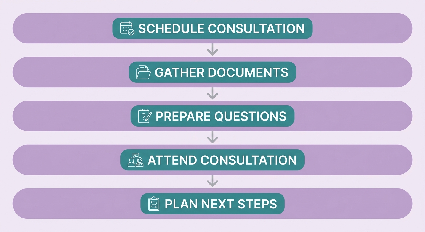 Five-step hysterectomy consultation roadmap from scheduling to surgery planning