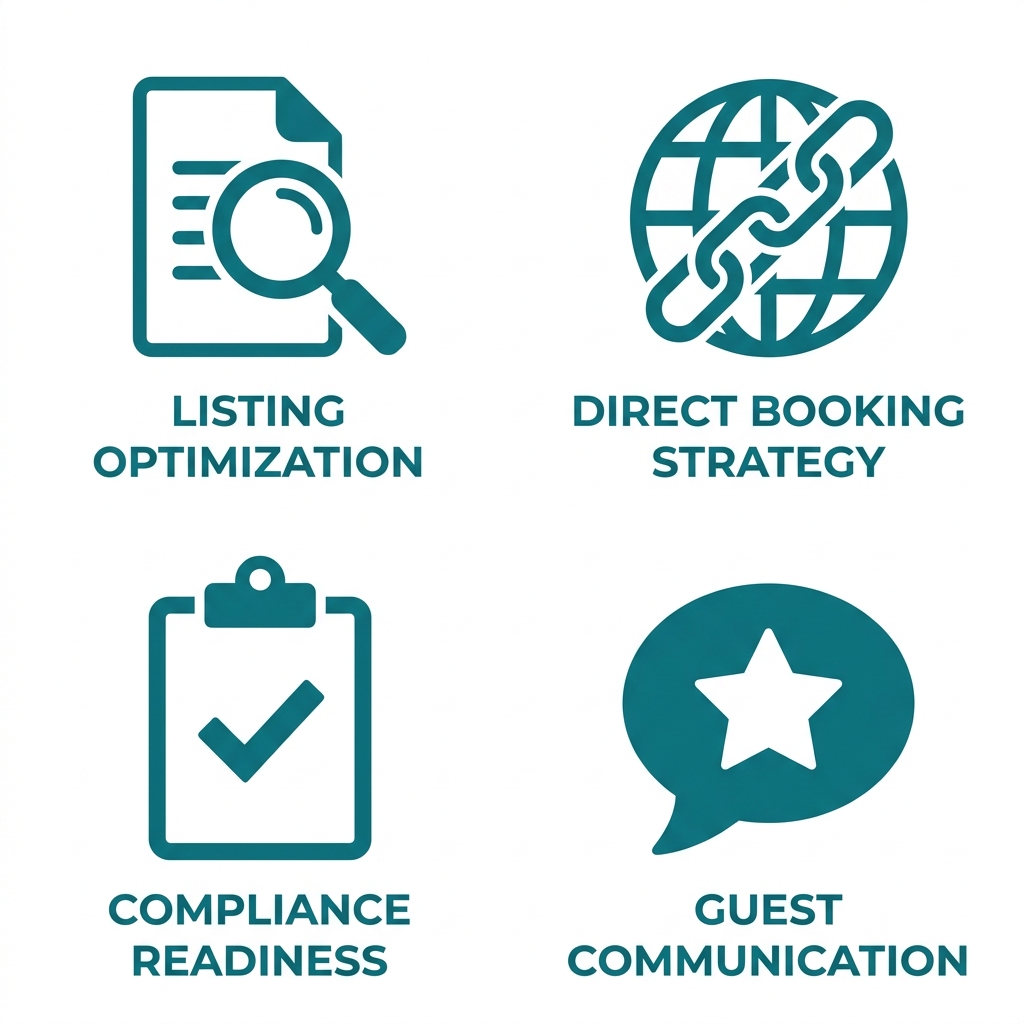 Georgia Properties icon set for short-term rental consulting services