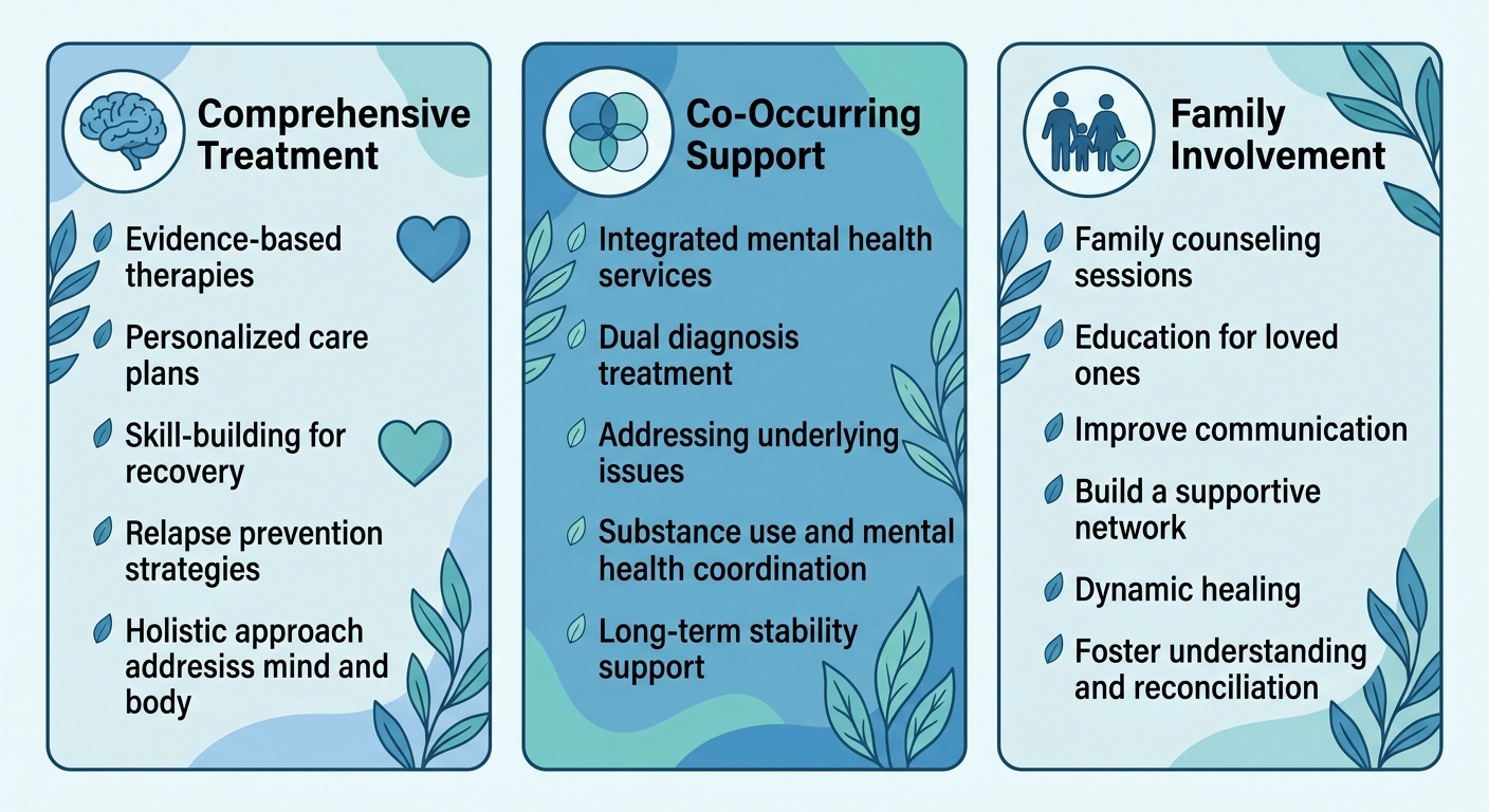 Infographic illustrating three key benefits of drug counseling for Richboro residents