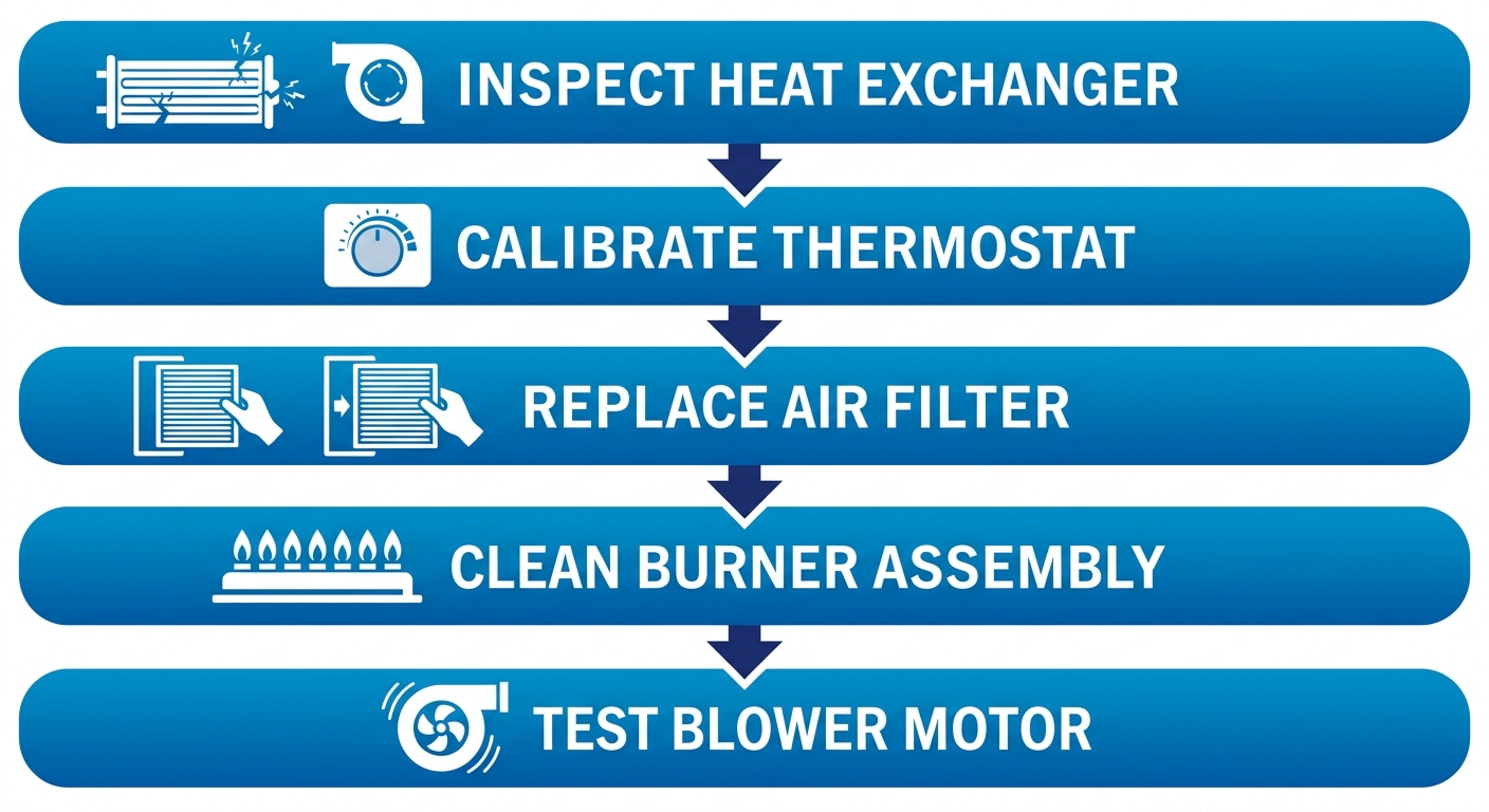 Heating maintenance process diagram in Stillwater, Minnesota