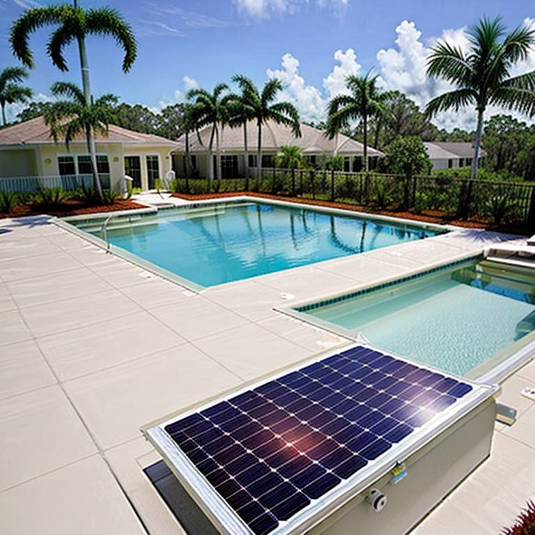 Sustainable Solar Pool Heater in a Picturesque Florida Backyard